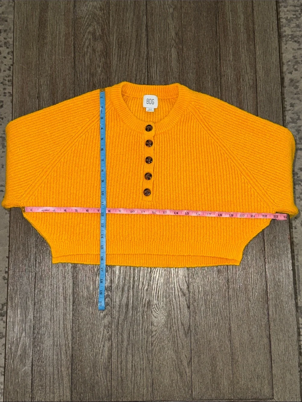 BDG Harlow Henley Sweater Gold